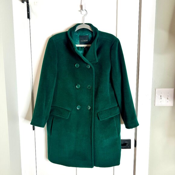 Talbots Jackets & Blazers - Talbots Emerald Green Double-Breasted Wool Alpaca Blend Pea Coat Sz 12 Old Money